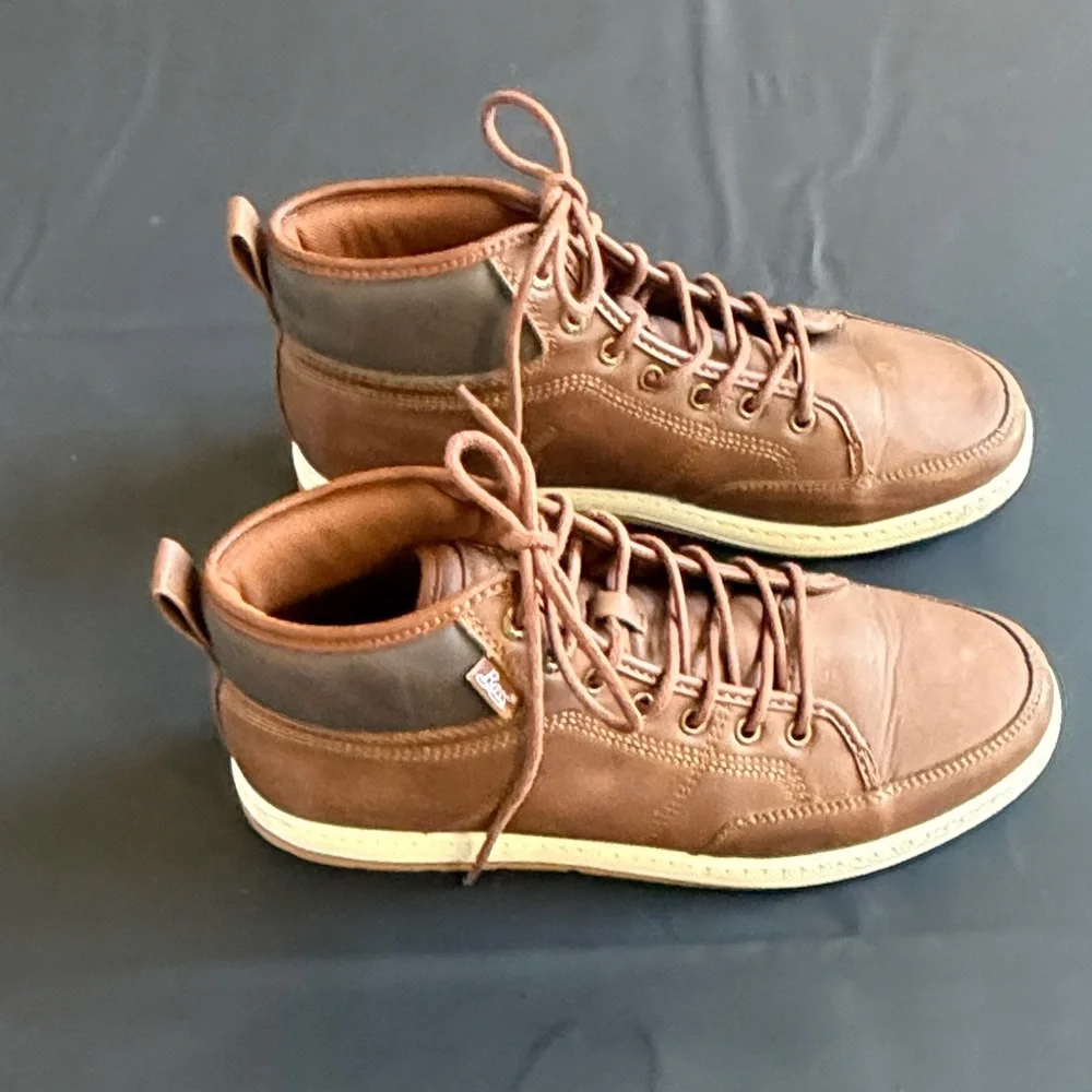 G.H. Bass Brown High Top Casual Sneakers Men’s Size 10 Lace Up Comfort Shoes